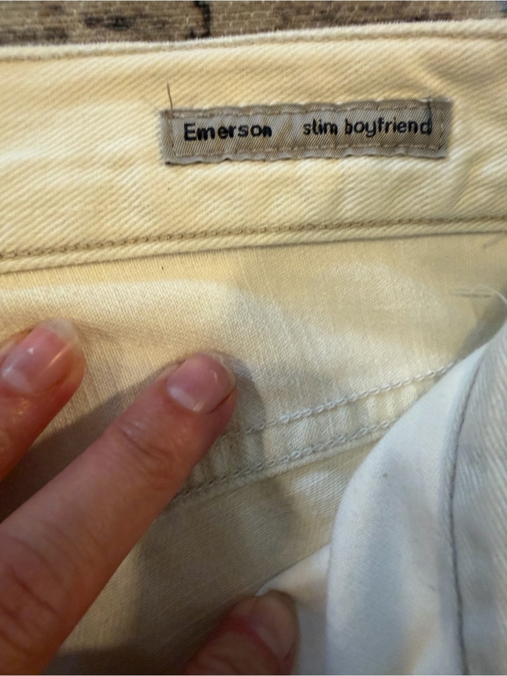 Citizens Of Humanity NWT 25 Emerson Slim Boyfriend Cream Denim Mid Rise - Picture 12 of 13